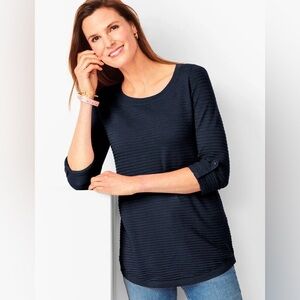 Talbots Navy Blue Crew Neck Sweater